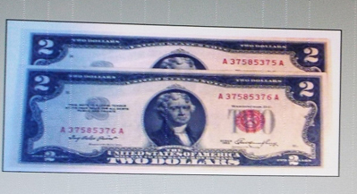 Differing-Lengths-Of-Both-Bill-And-Design-On-1953-$2-Bills