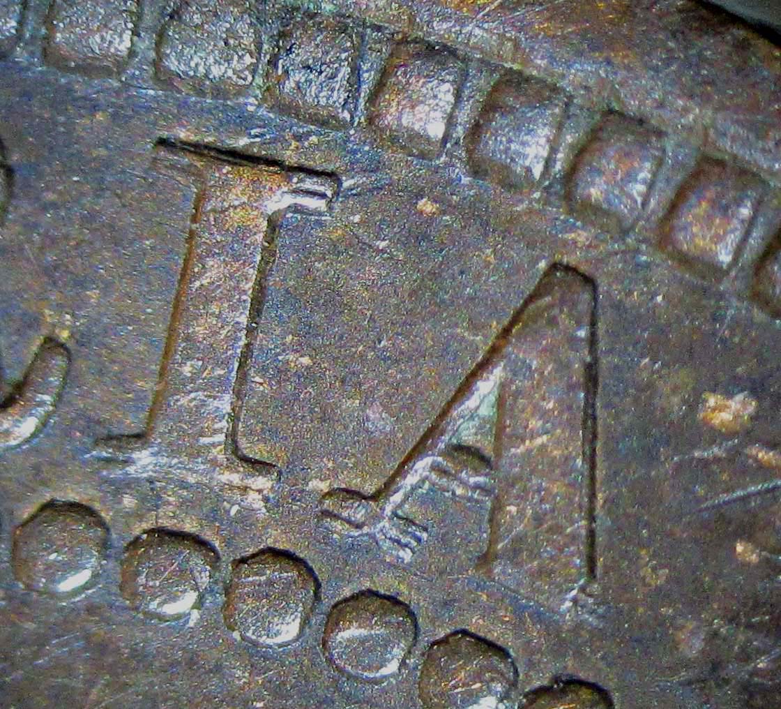 1881-H-Cent-With-Most-Of-The-Obverse-Letters-Triple-Repunched.-Easy-To-See.