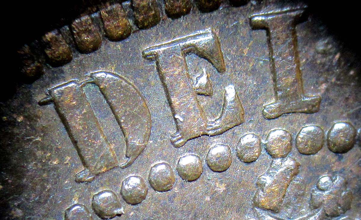 1881-H-Cent-With-Most-Of-The-Obverse-Letters-Triple-Repunched.-Easy-To-See.