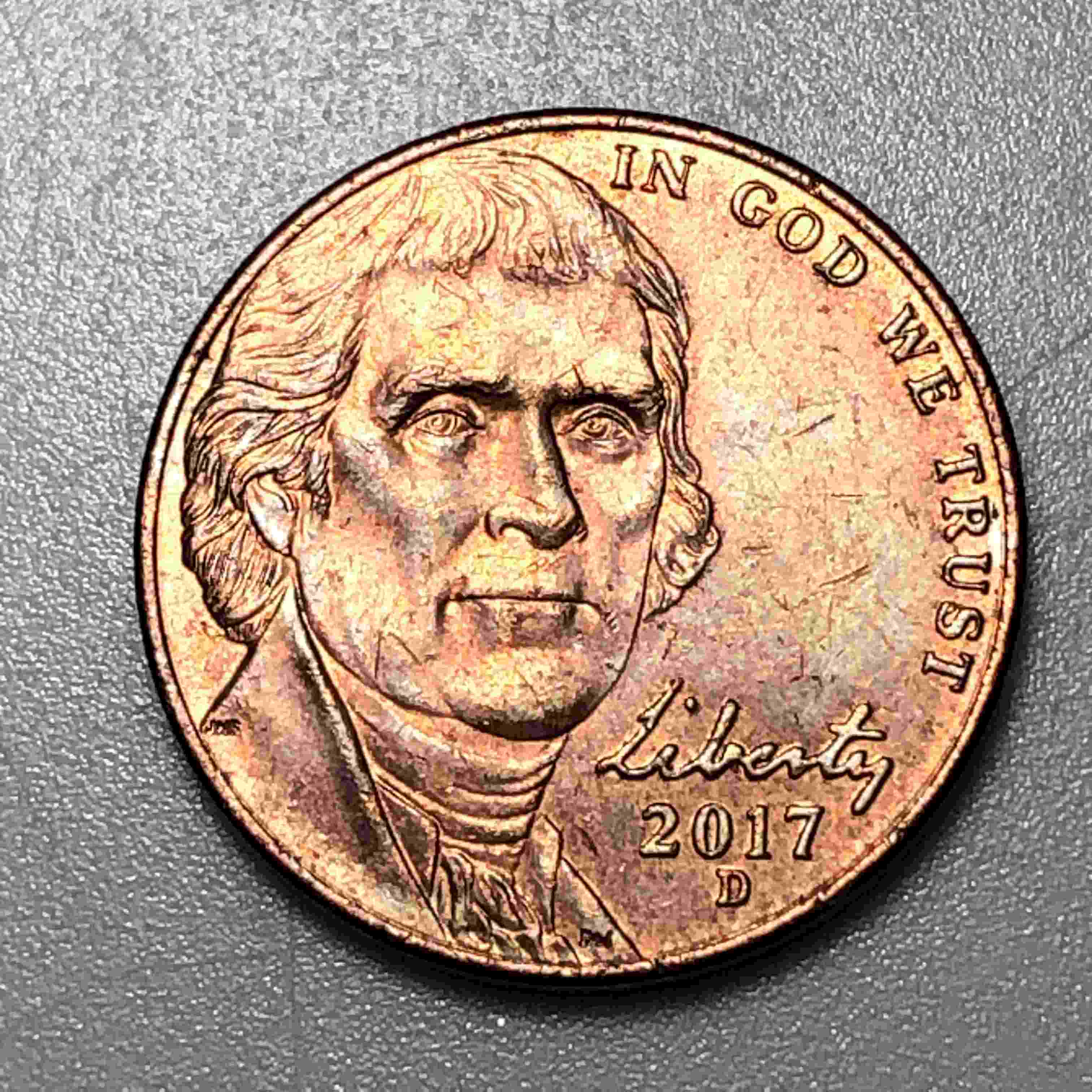 2017-D-Jefferson-Nickel---Colored-Like-A-Penny---Do-I-Have-Something-Here?