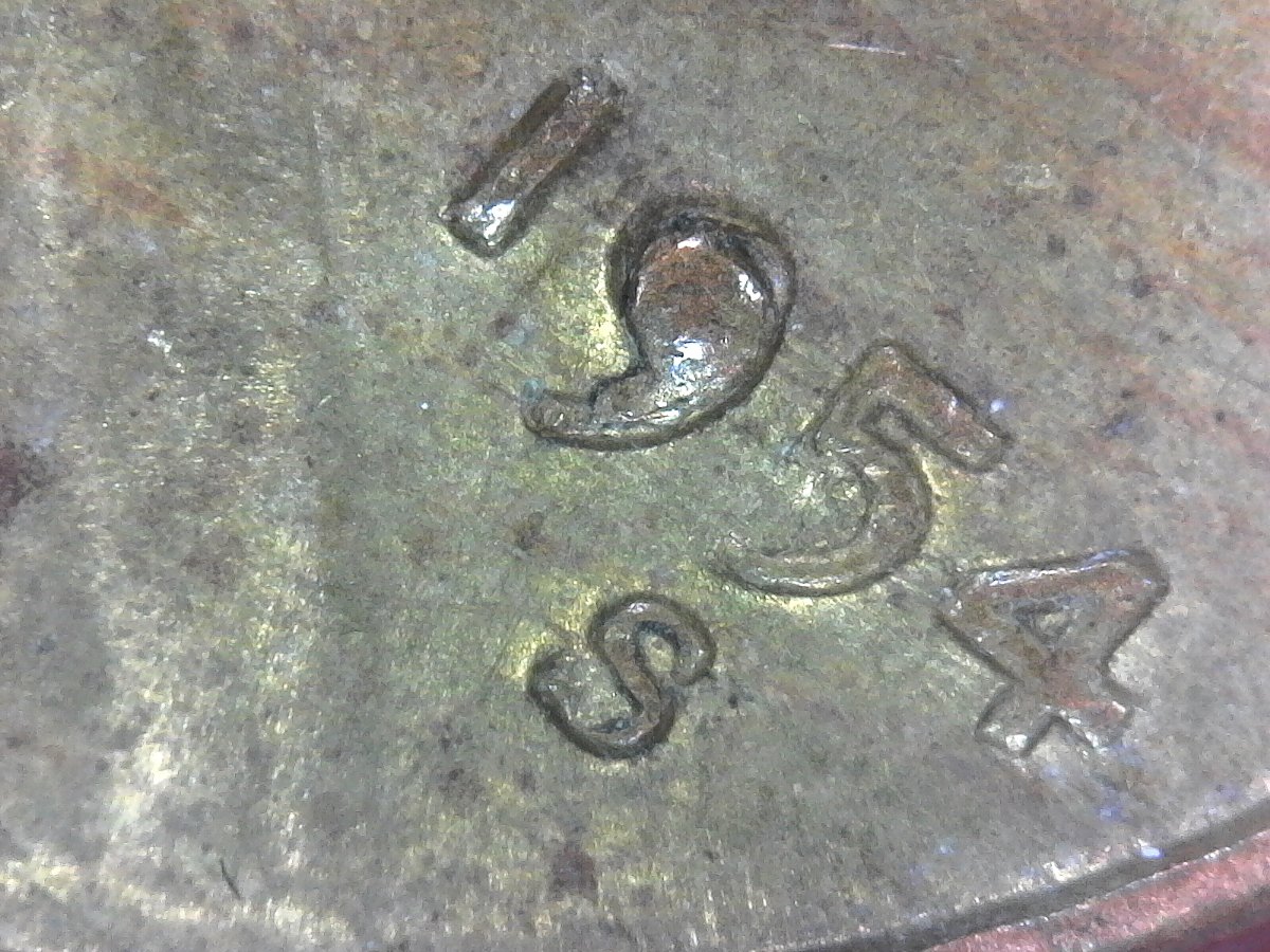 1954-S-Lincoln-Cent---Multi-Colored-Lines