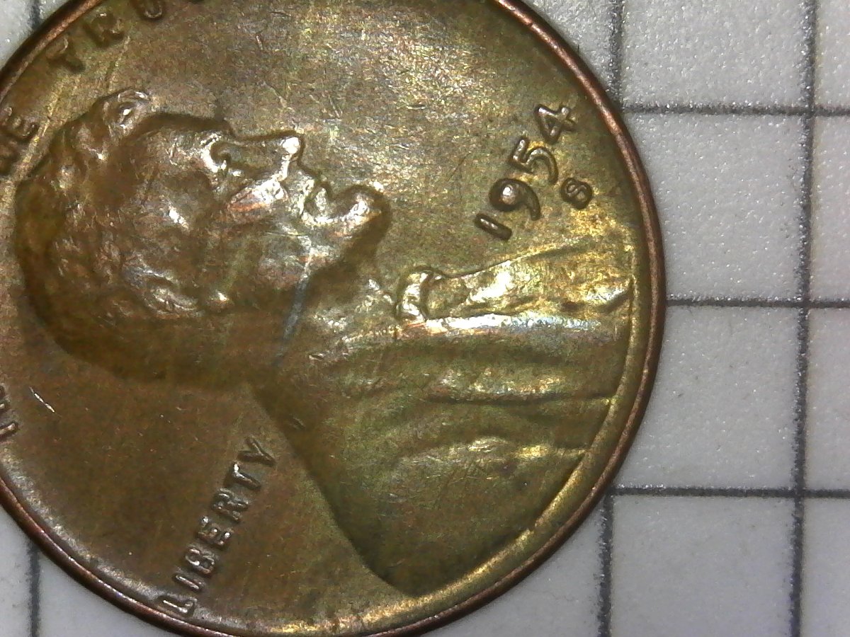 1954-S-Lincoln-Cent---Multi-Colored-Lines
