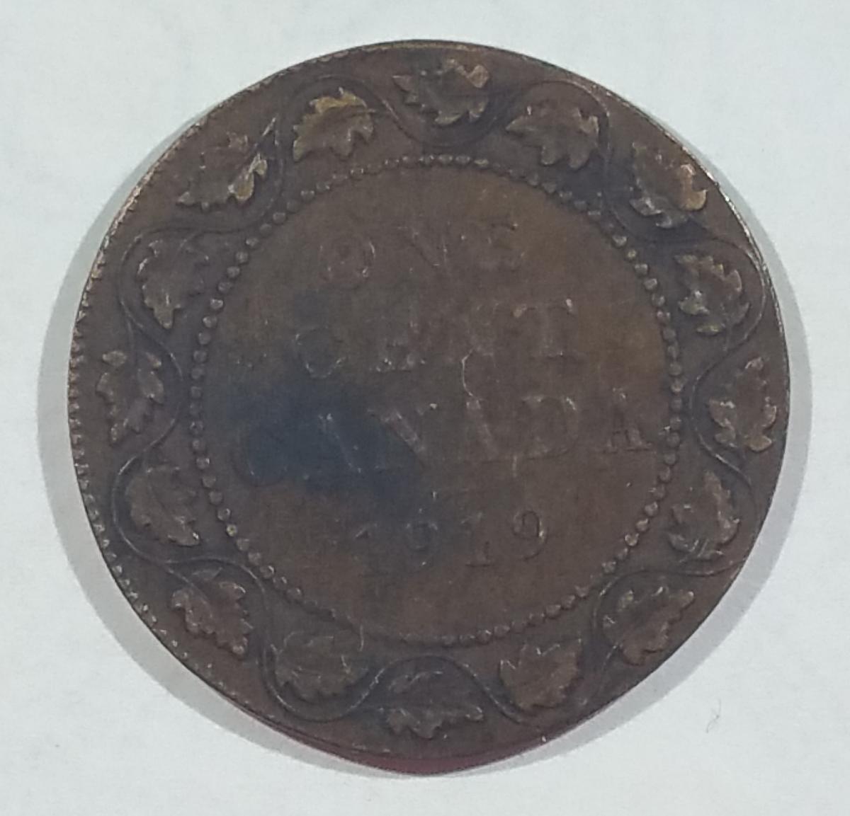1919-Copper-Large-Cent,-Wrong-Size-Planchet