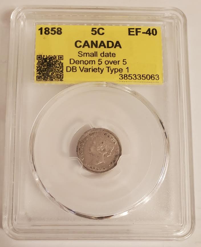 Another-1858-5-Cent-Variety.-Large-Denomination