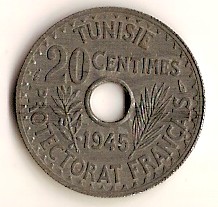 Tunisian-20-Centime-Coin