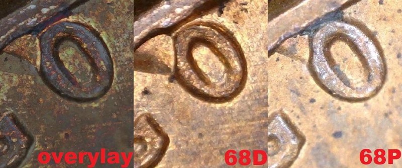 Two-1991-Lincoln-Memorial-Cents,-One-Philly,-One-Denver-With-The-Same-Unique-Die-Chips