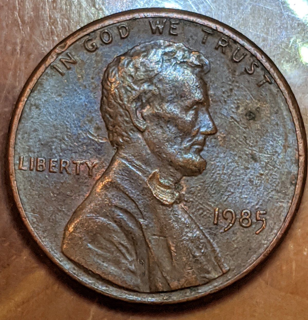 1985-P-Lincoln-Cent,-Perfect-Gouge?