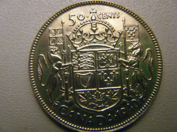 Canada-WWII-War-Coins-+-2-Stamps