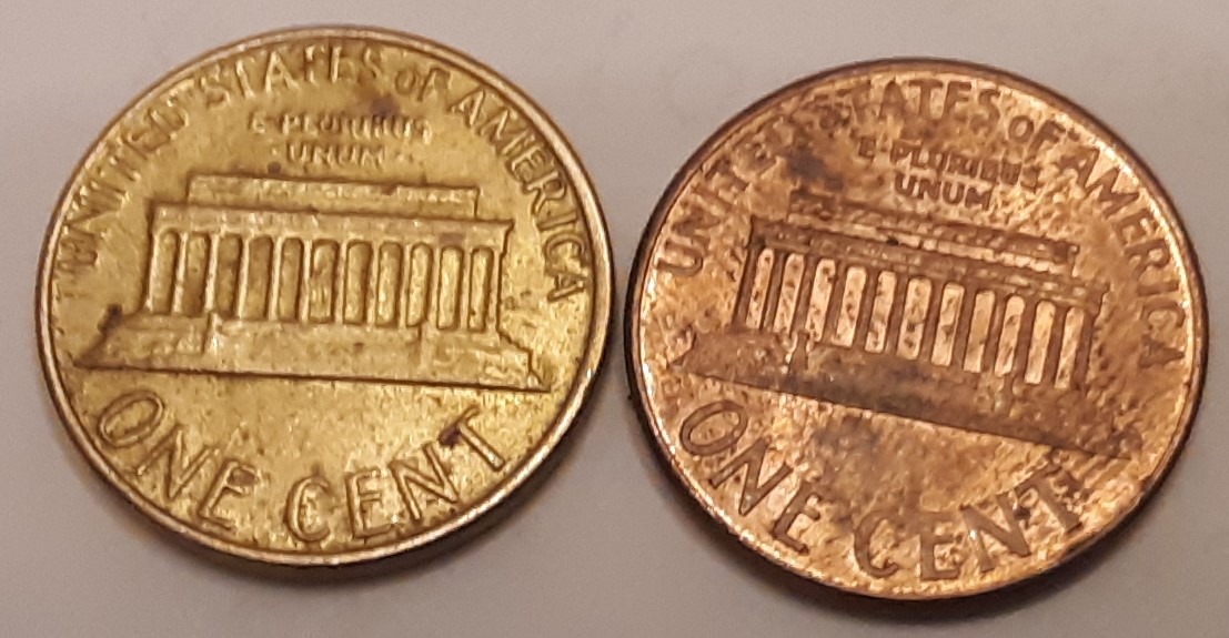 Discolored-1980-Lincoln-Memorial-Cents