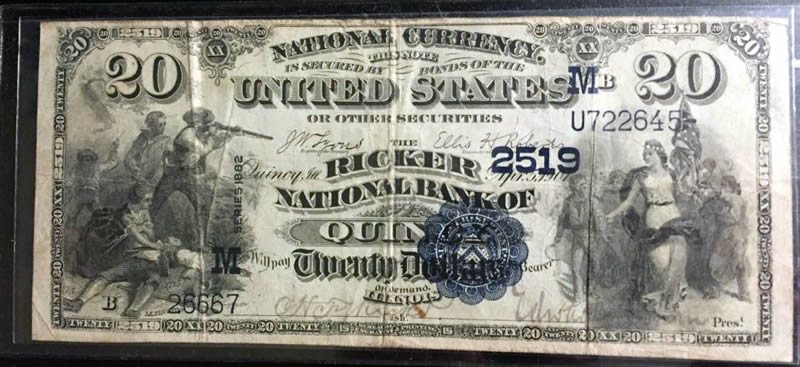 1882-$20-National-Banknote-Value-Back