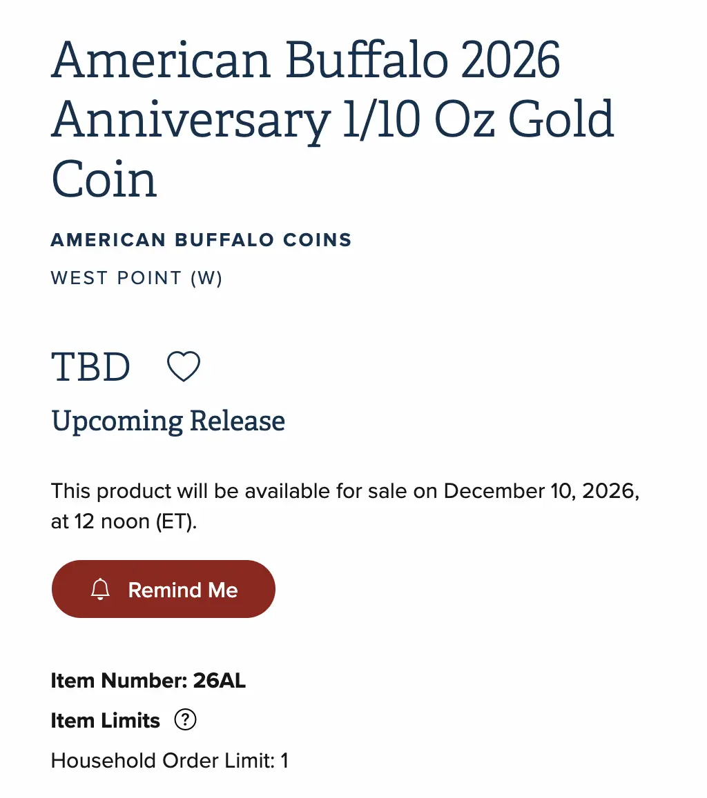 New-Release:-1776-2026-$5-1/10-Oz-Gold-Buffalo