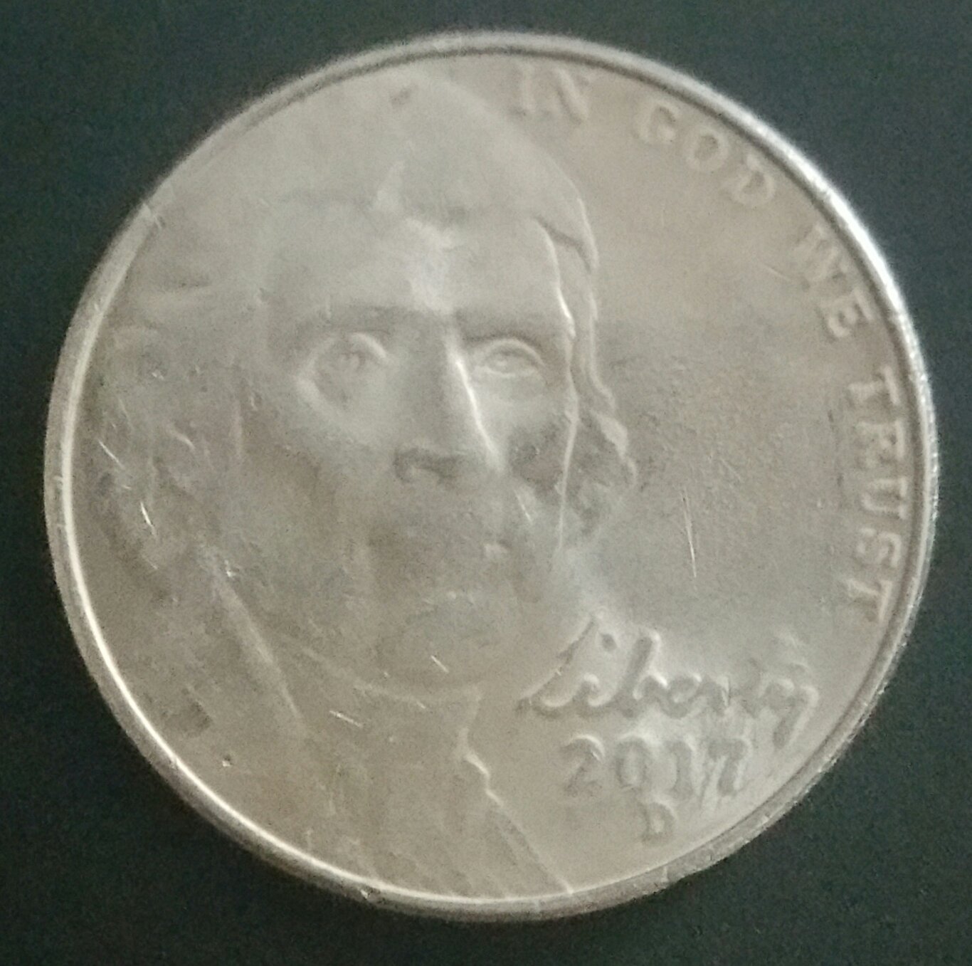 2017-D-Jefferson-Nickel-Struck-Through-Grease-Or-Error?