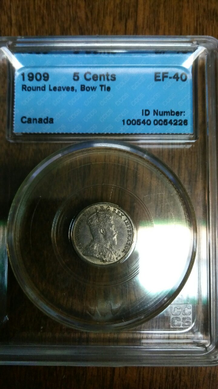 1909-5-Cents-Round-Leaves-Bow-Tie