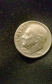 1965-Roosevelt-Dime-Double-Die-And-Whats--The-Split-On-Nose-Called?
