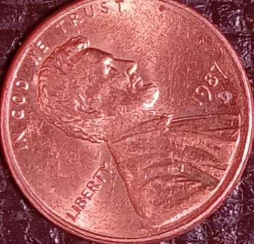 1987-D-Lincoln-Cent.-Is-It-A-Plating-Blister?-Caused-By-Heat-And-Air?