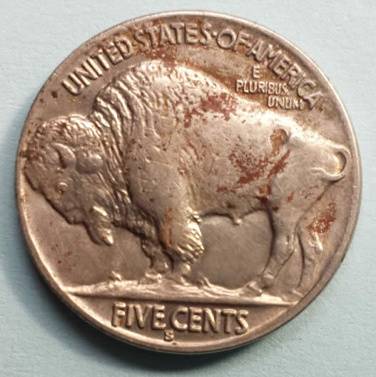 1931-S-Buffalo-Nickel-W/-Black-Spots