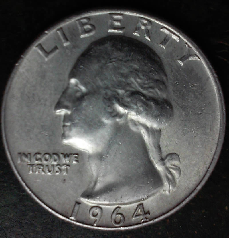 1964-D-Washington-Quarter-With-A-Broken-Beak