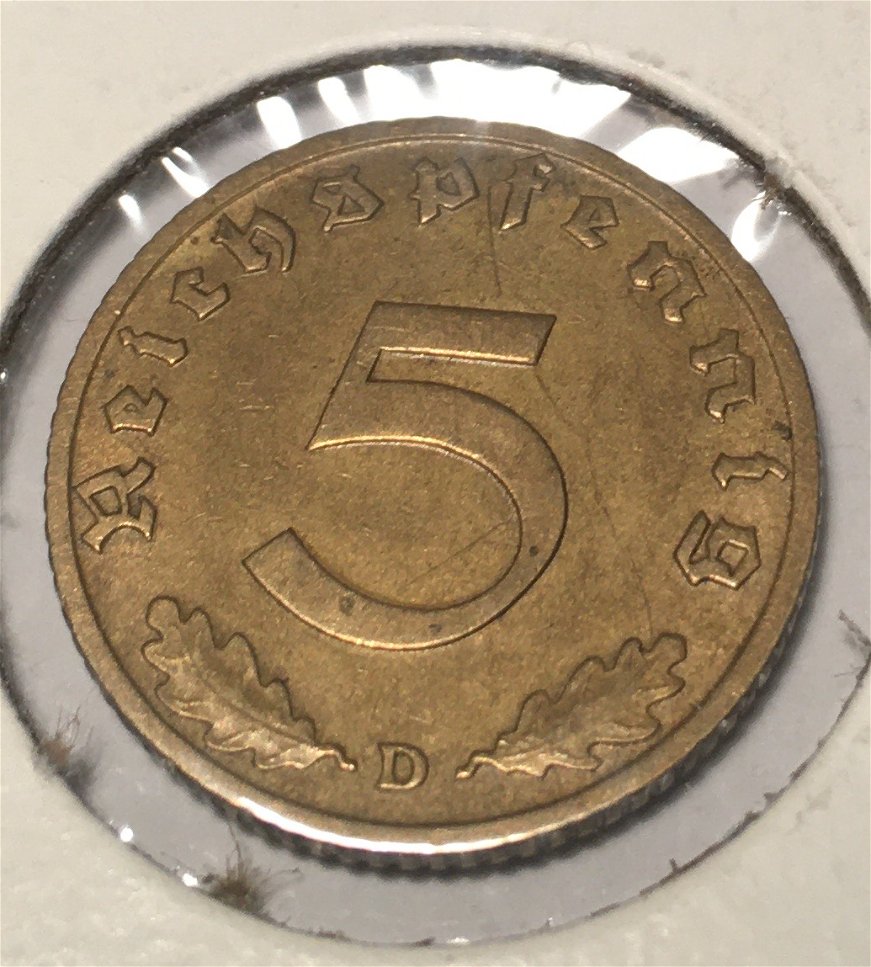 Is-This-A-Listed-Variety-DDO-Germany-1938-D-5-Pfennig?