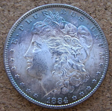 Toned-1884-Morgan-Silver-Dollar