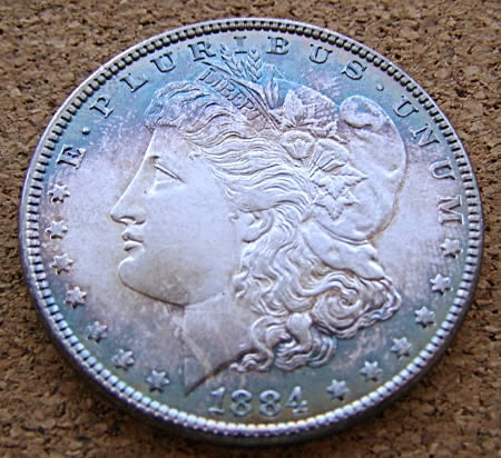 Toned-1884-Morgan-Silver-Dollar