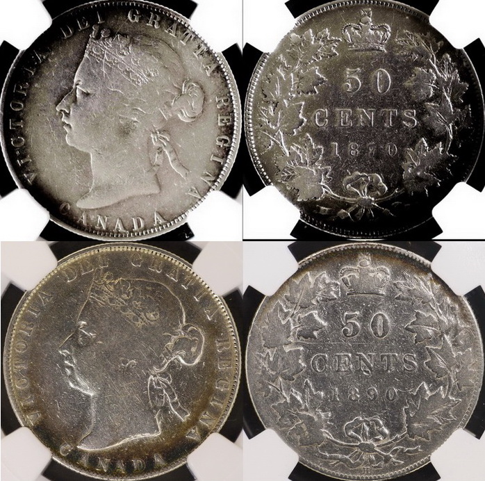 1870-+-1890-50-Cent-Compare-Grades-Please