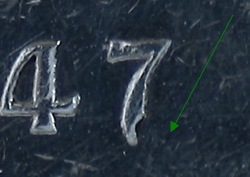 Silver-$1-1947-Pointed-7-With-Dot.--How-Do-You-Find-The-Dot?