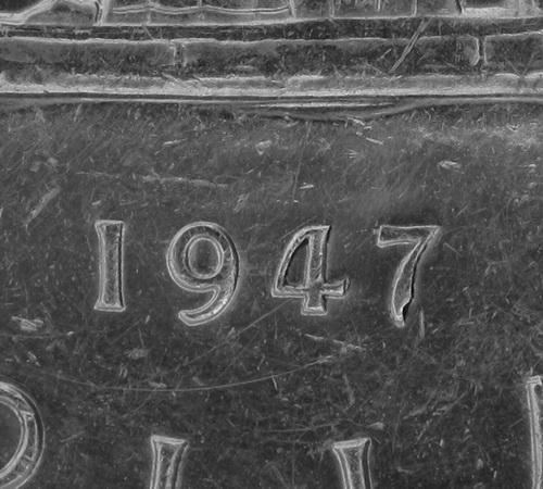 Silver-$1-1947-Pointed-7-With-Dot.--How-Do-You-Find-The-Dot?