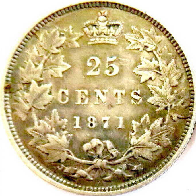 1871-25-Cent-OBV-1------With-Tons-Of-Green-Spots-Listed-On-The-Bay-New-Info