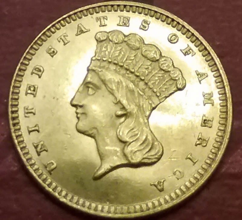 1873-Open-3-$1-Gold-And-1855-$1-Gold-Type-2-For-Grading