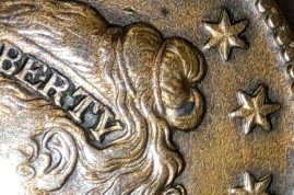 1825-Large-Cent:-Double-Struck,-Struck-Through?