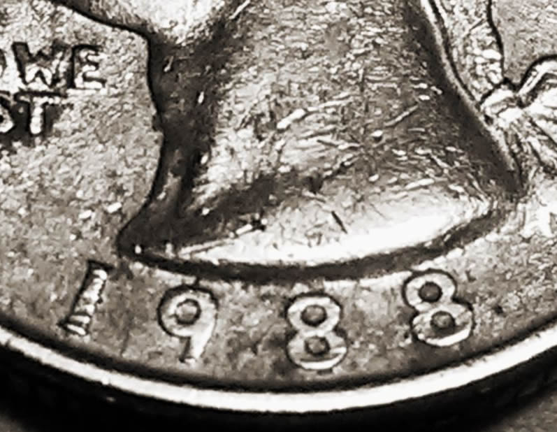 1988-D-Quarter-I-Believe-It-To-Be-Stamped-Over-Another-Coin-Can-C-Old-Date