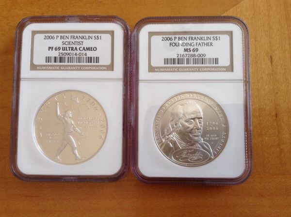 Ben-Franklin-Slab-Coins-And-Marine-Slab-Coin
