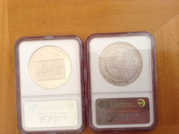 Ben-Franklin-Slab-Coins-And-Marine-Slab-Coin