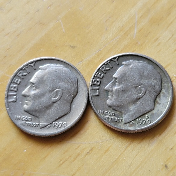 1970-D-&-P-Dimes-Is-This-High-Relief-Or-Is-One-Just-Wore-Out