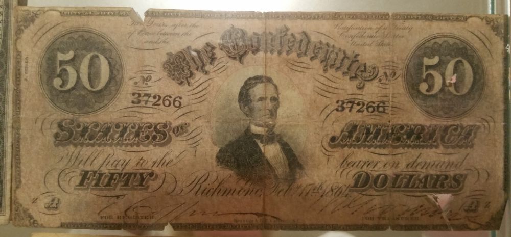 Confederate-50-Dollar-Bill--...-What-Is-It-Worth?