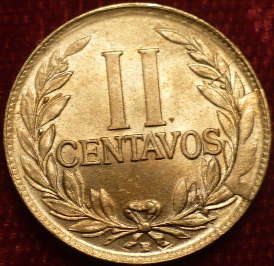 Colombia-2-Centavos-1946/36-Die-Cracks-And-Cud
