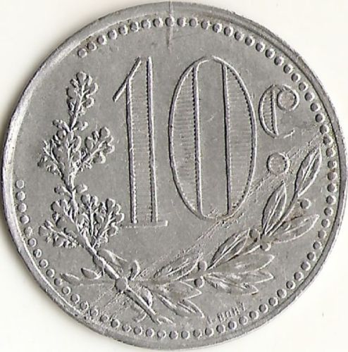 Algeria-1918-Token-W-Huge-Cud,-Repunched-Date-Too?
