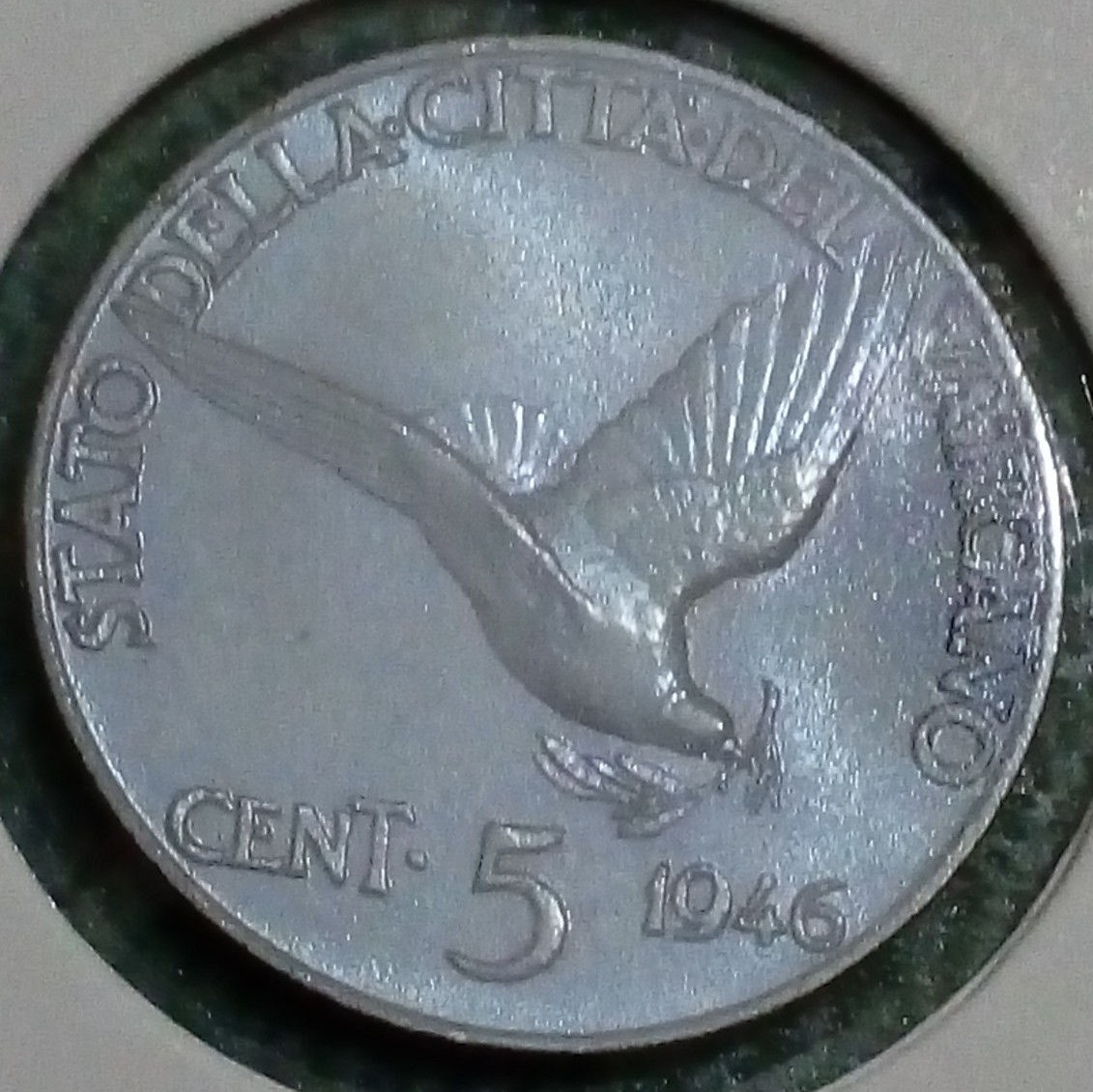 Vatican-KM#-31-5-Centesimi-1946-Very-Rare-Mintage-1000--High-Grade