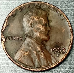 HI--1963-D-Lincoln-Cent-Damaged--Or-Rare-Errors-?