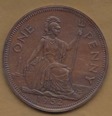 Great-Britain-----One--Penny-----1952