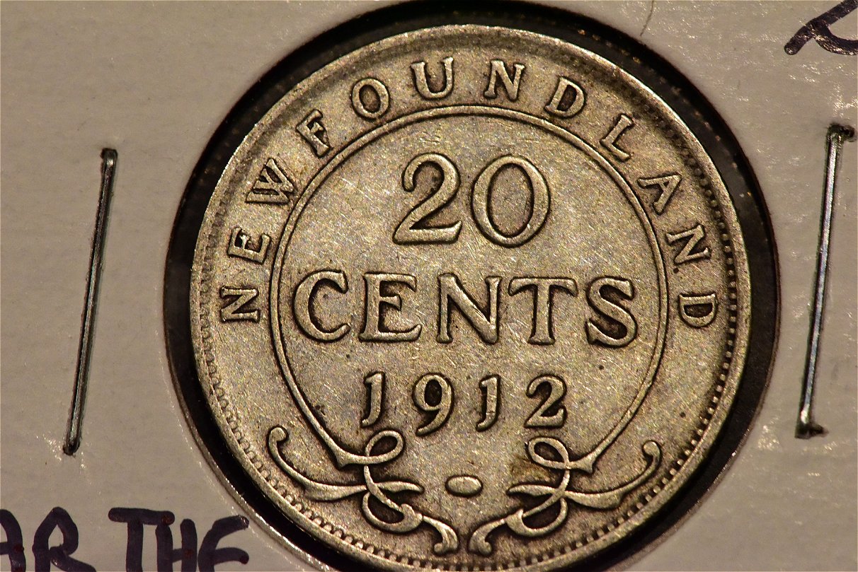 Newfoundland-1912-20-Cents---Help-Grade