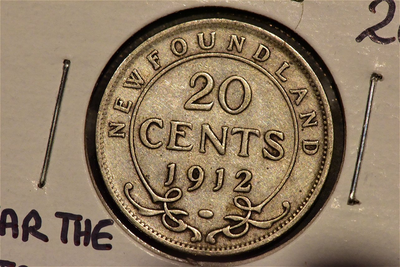 Newfoundland-1912-20-Cents---Help-Grade