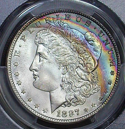 Color-Toned/Tarnished-Question---Morgan-Silver-Dollar