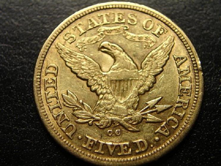 1880-CC-Gold-$5-!