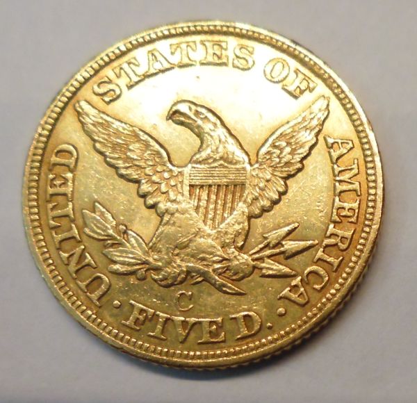 1849-C-Coronet-Head-Gold-$5-Half-Eagle