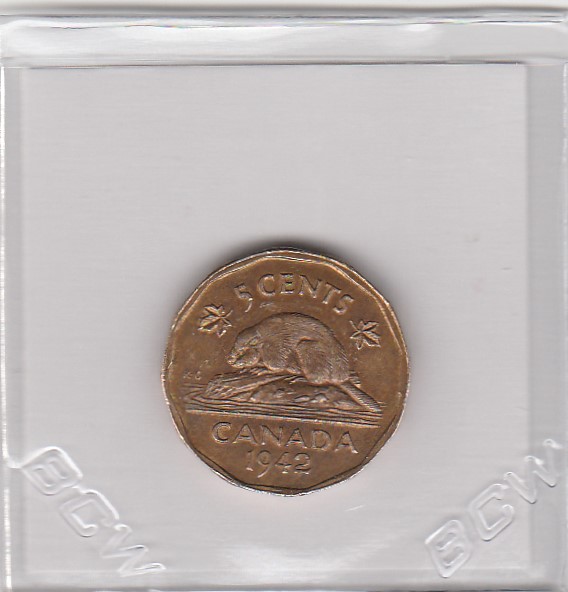 1942-Canadian-Tombac-Nickel-88%-Copper