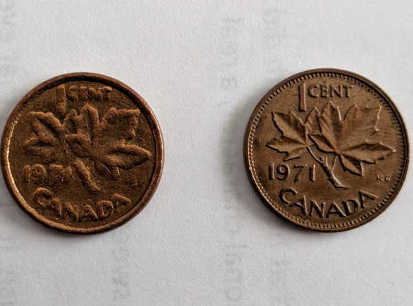 1971-Canadian-Penny-With-Beading-And-Other-Errors