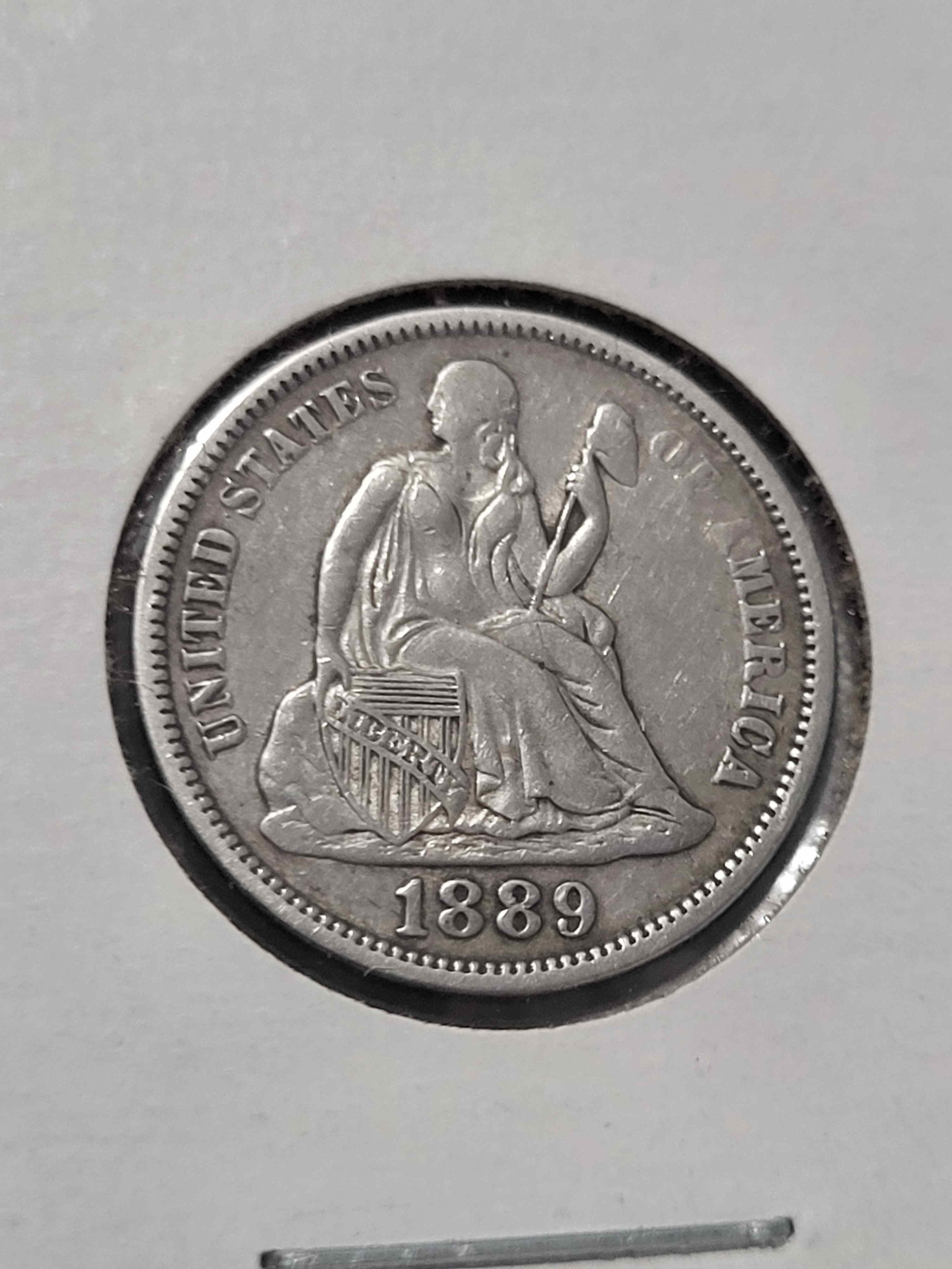 1889-Seated-Liberty-Dime-For-Grading