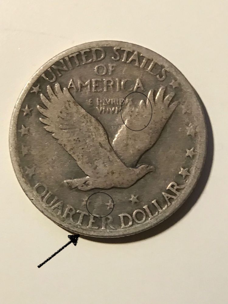 Inverted-S-,-Grease-Filled-Die--1928-Standing-Liberty-Quarter