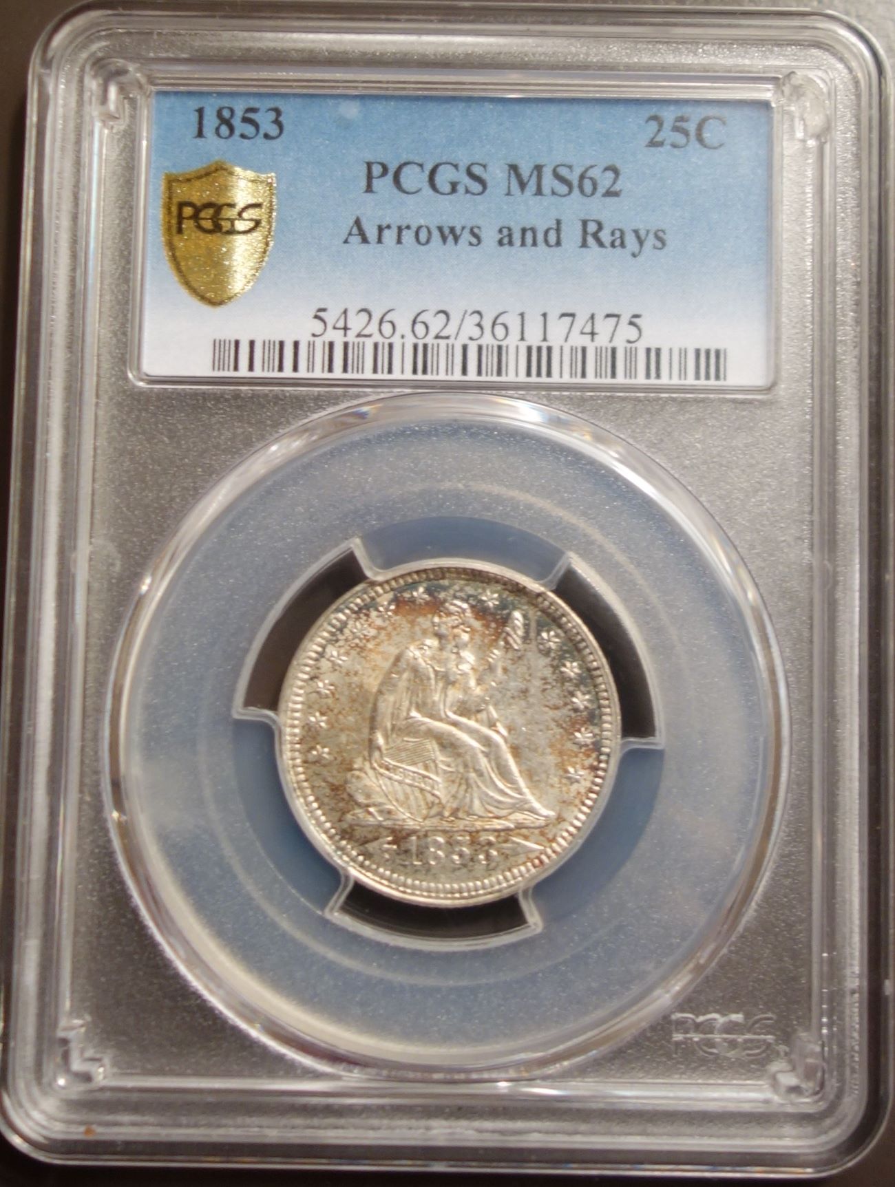 1853-Seated-Quarter-With-Rays-PCGS-Vs.-You